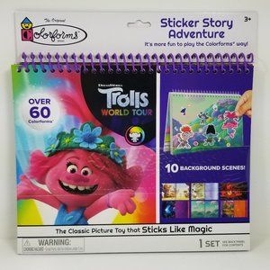 Trolls Sticker story adventure re-stickable stickers and scenes